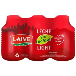 Leche Laive Light  Botella 390G Six pack